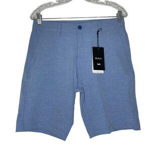 RVCA Blue Flat Front Chino 10.5” Shorts Size 29 Men’s NEW
